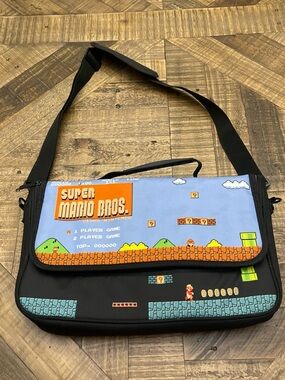 Super Mario Bros PowerA Everywhere Messenger Bag designed for Nintendo Switch